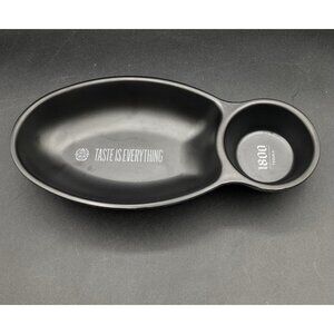 Jose Cuervo 1800 Tequila Individual Chips & Salsa Dish Black Melamine Bowl